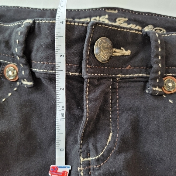 Guess Black Starlet Straight Leg Denim Jeans Size 24 EUC - Picture 7 of 11